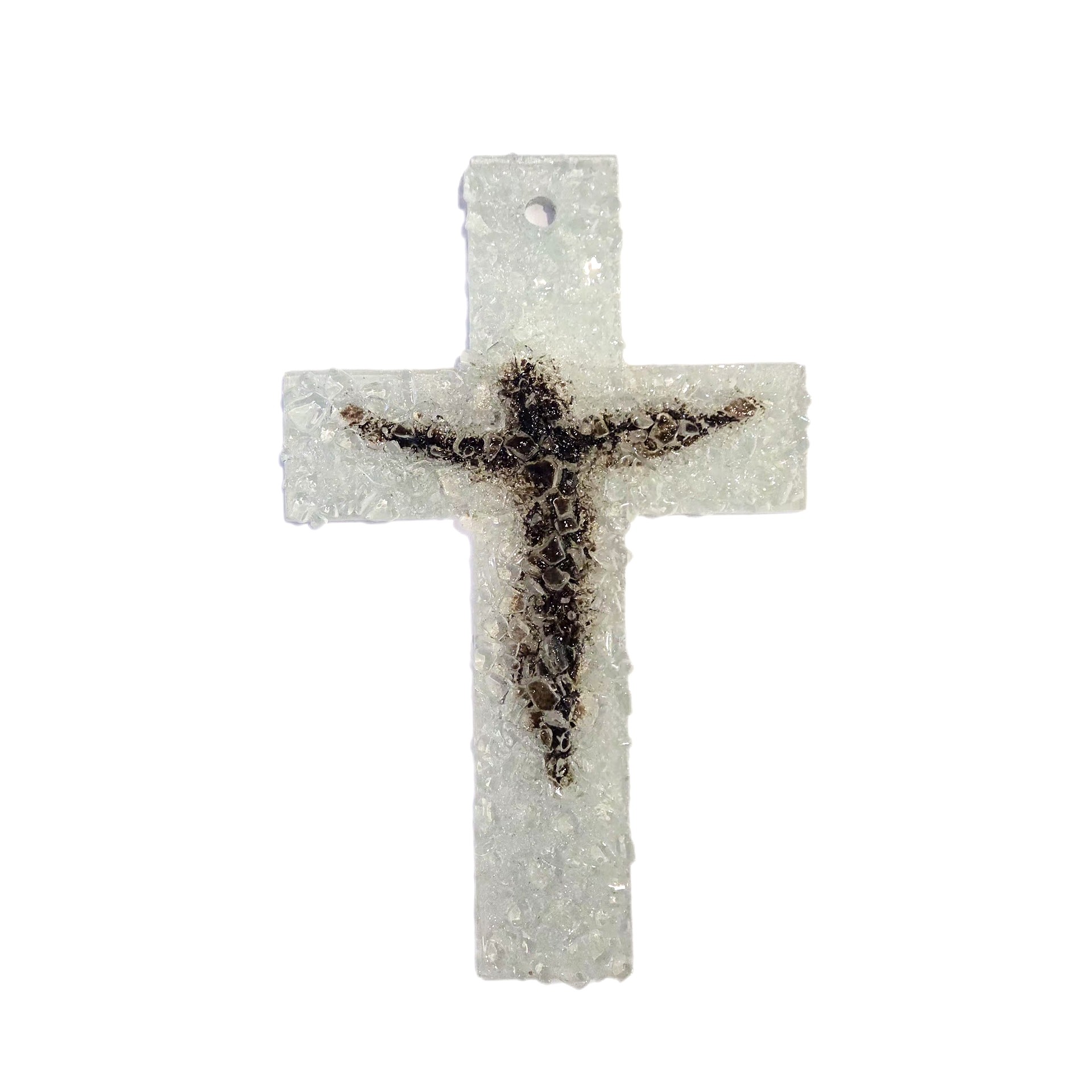 Unikatni stakleni križ "Svjetlost uskrsnuća" - Ručni rad 